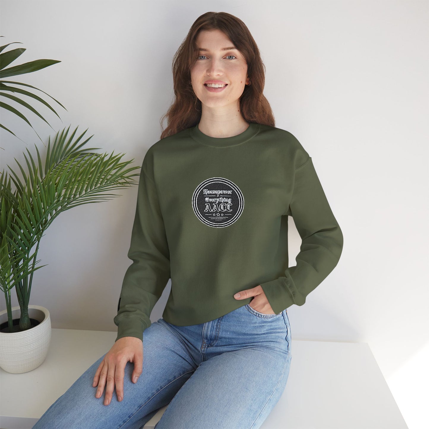 Embroidered Logo Crewneck Sweatshirt