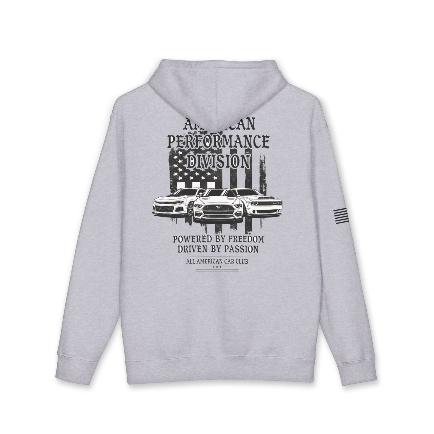 All American Car Club Hoodie — Performance Division Vintage Muscle Car Pullover
