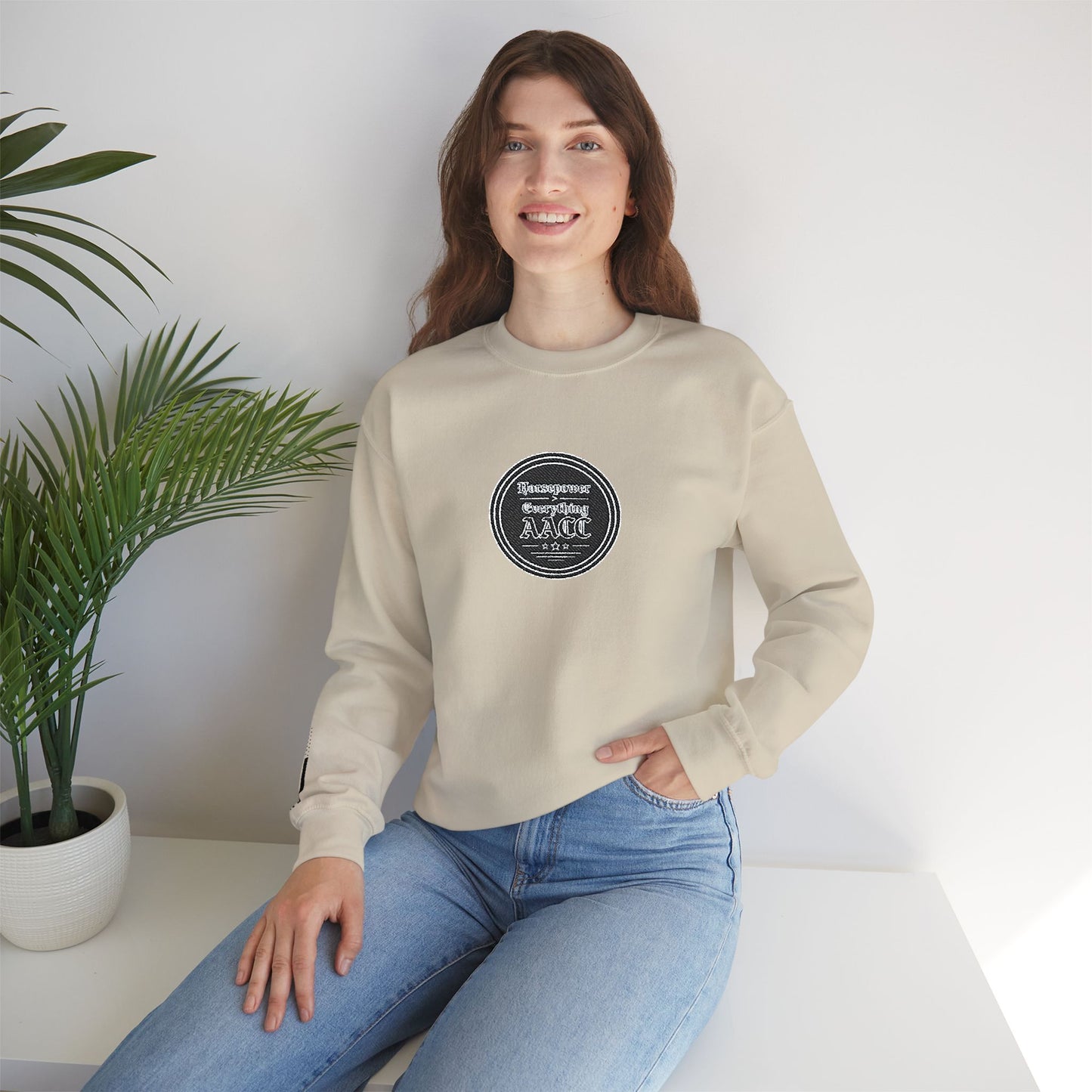 Embroidered Logo Crewneck Sweatshirt