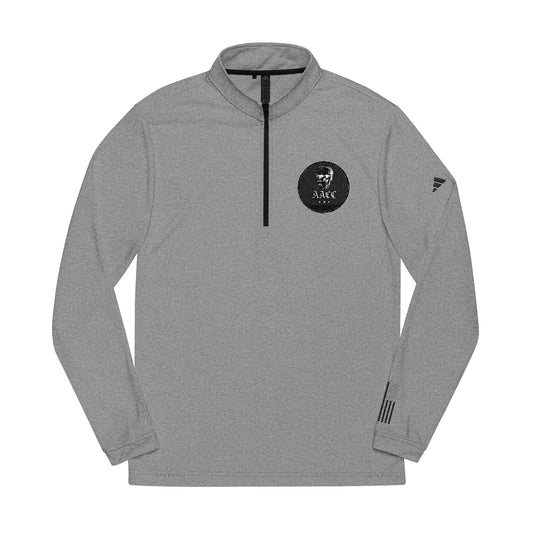 Embroidered Quarter-Zip Pullover Minimal Logo