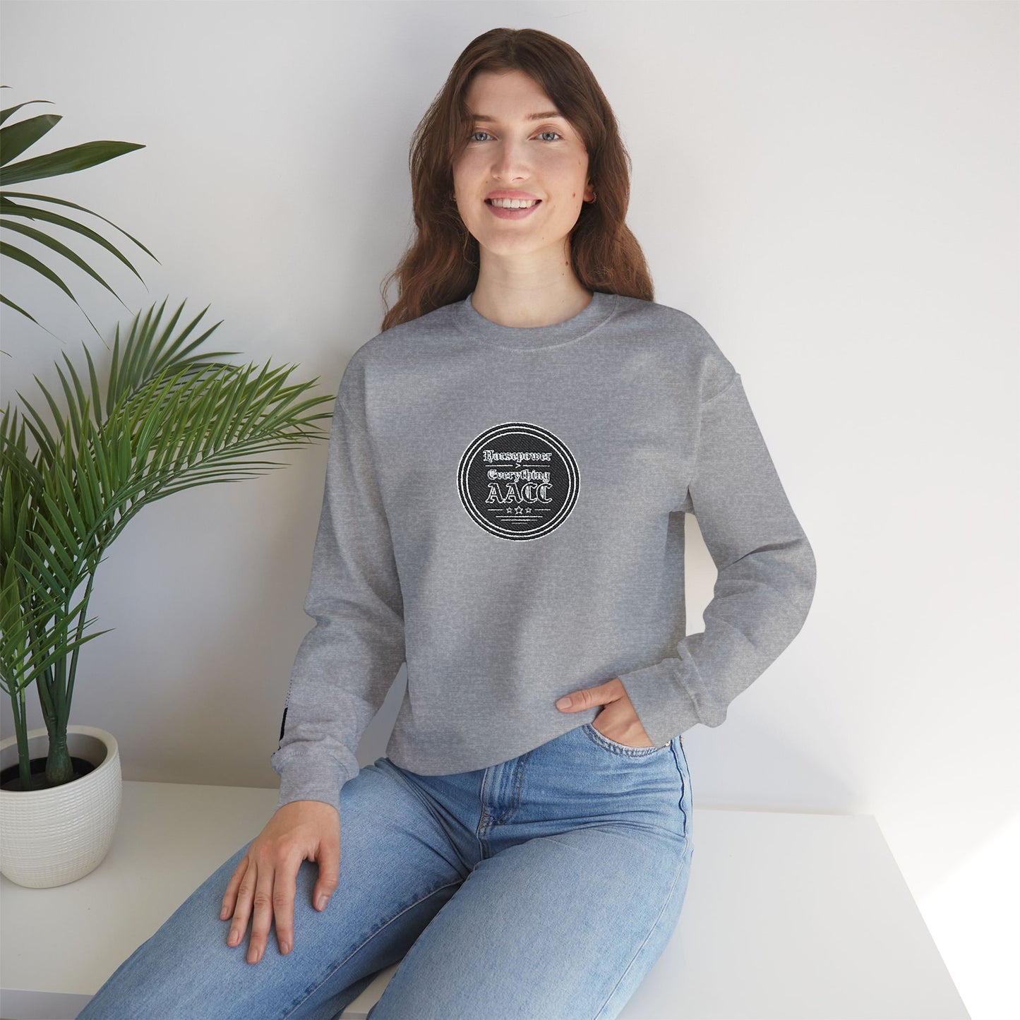 Embroidered Logo Crewneck Sweatshirt