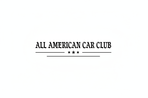 All American Car Club Gangster Font Logo